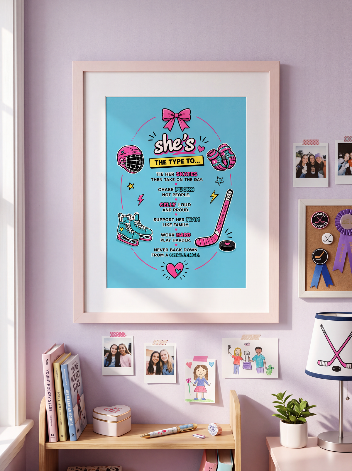 PL+C Hockey Girl Print