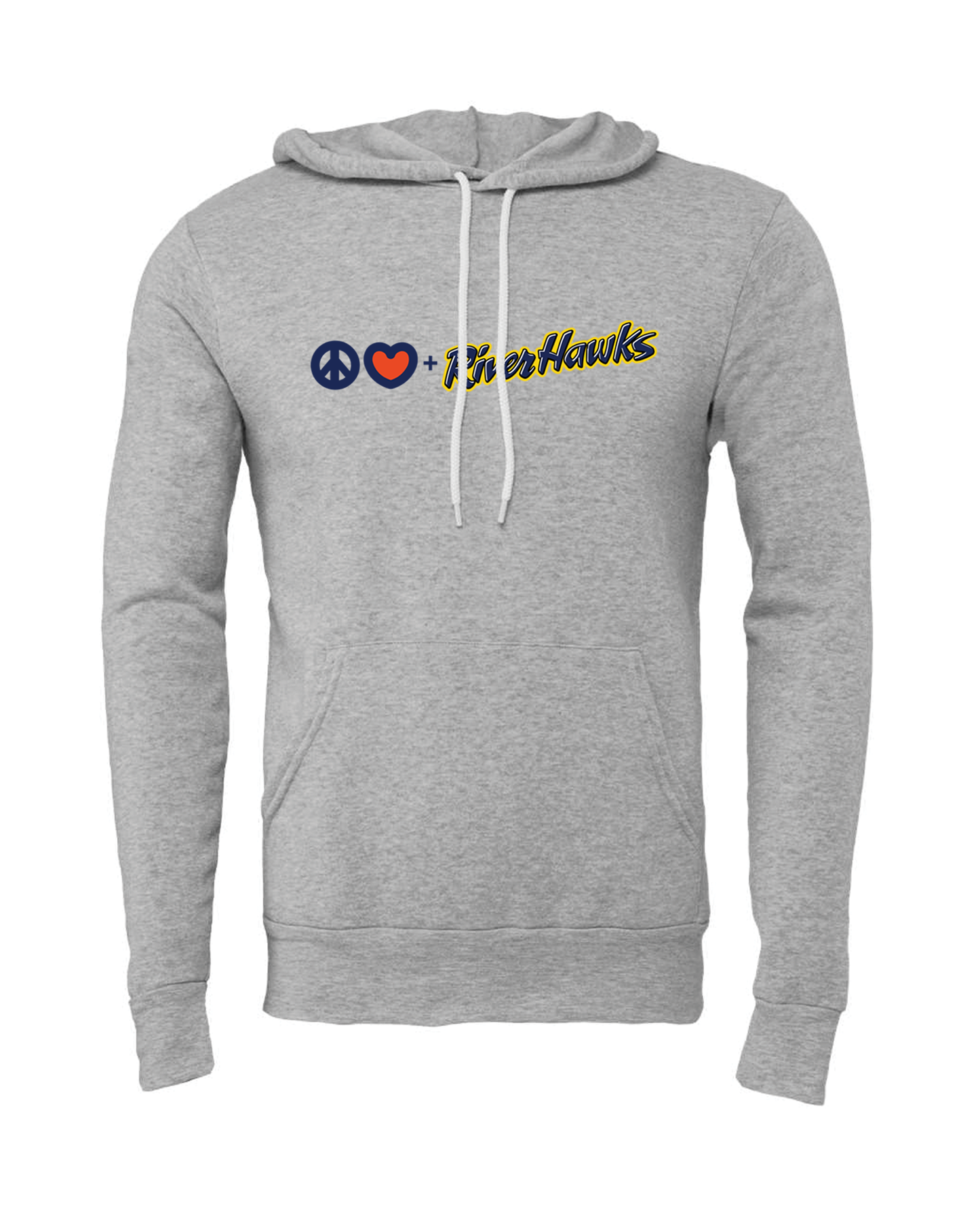 Peace Love + Riverhawks Hoodie - ADULT