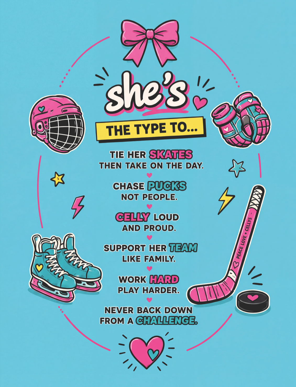 PL+C Hockey Girl Print