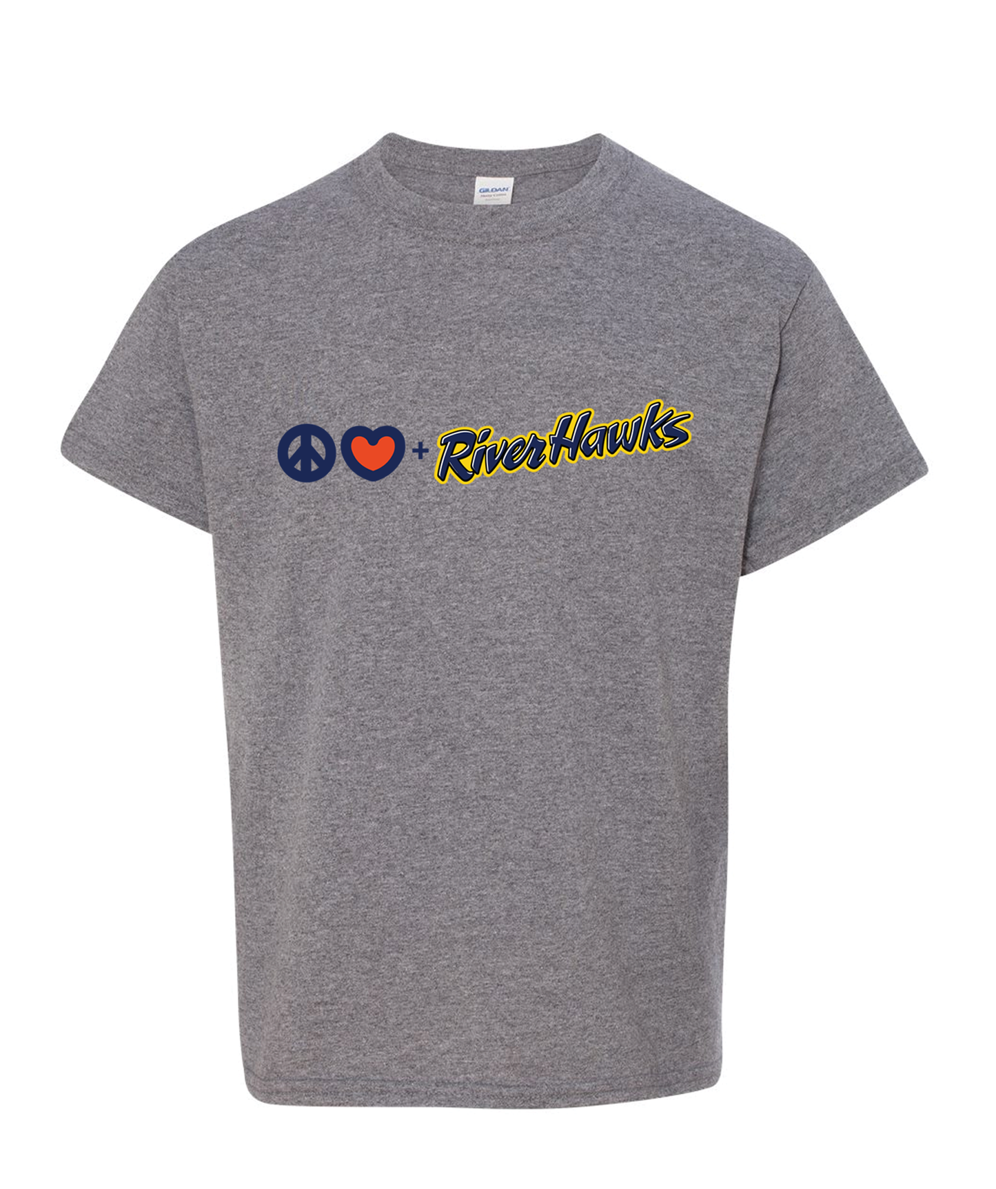 Peace Love + Riverhawks T-Shirt - ADULT